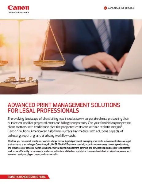 Canon, Print Management Solutions, Legal, Duplicating Systems